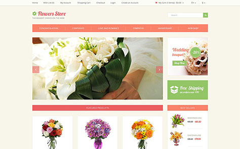 Flower Store OpenCart Template
