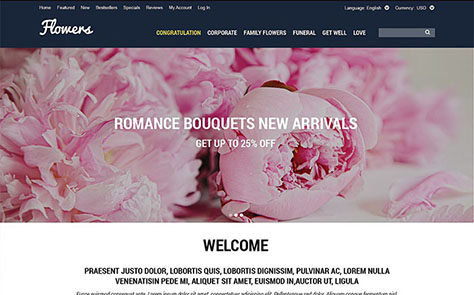 Selling Flowers OsCommerce Template