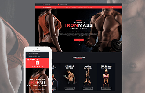 Gym Responsive Moto CMS 3 Template 