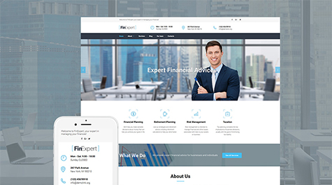 Financial Advisor Responsive Moto CMS 3 Template 