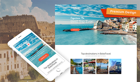 BoboTravel - Travel Premium Moto CMS 3 Template 