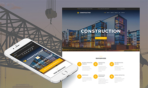 Construction Company Responsive Moto CMS 3 Template 