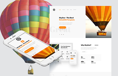 Skyline - Business, Dentistry, Architecture & Travel Moto CMS 3 Template 