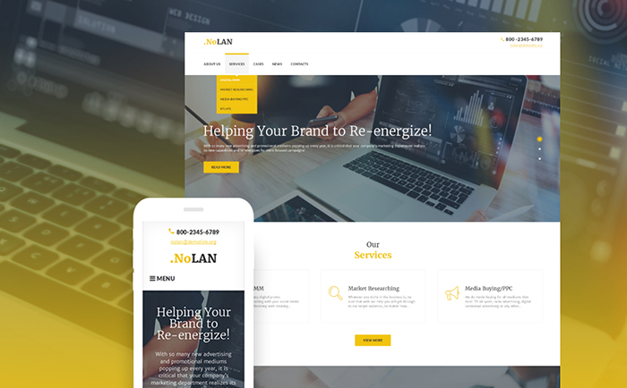 Advertising Agency Responsive WordPress Theme WordPress Theme