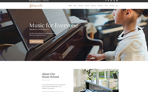 Music School WordPress Theme 