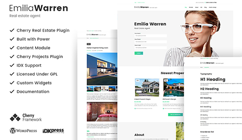 Emilia Warren - Real Estate WordPress Theme