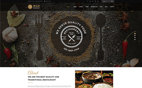 Restaurant - Responsive WordPress Theme