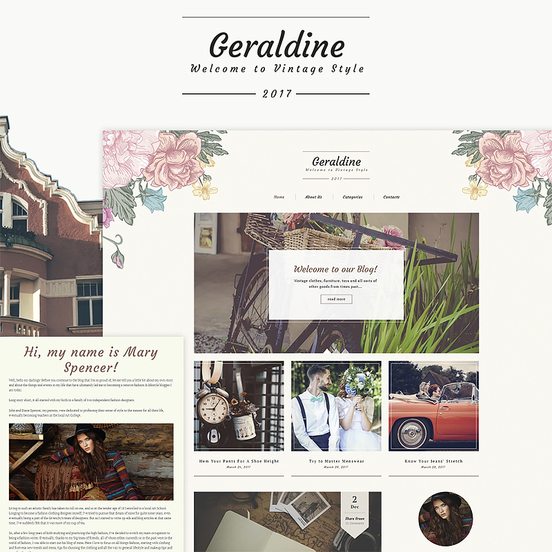 Vintage Fashion Blog WordPress Theme    