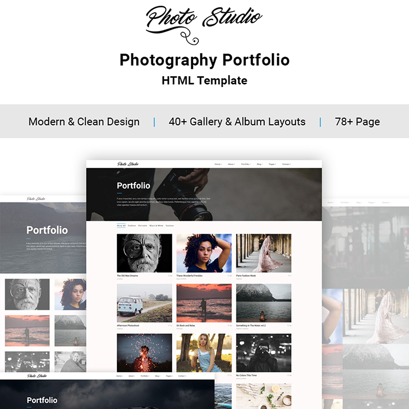 Photo Studio HTML5 Template    