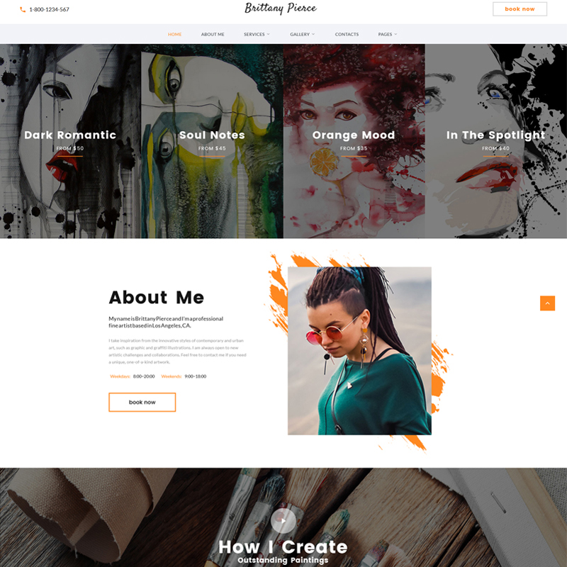 Artist Portfolio Multipage HTML5 Template    