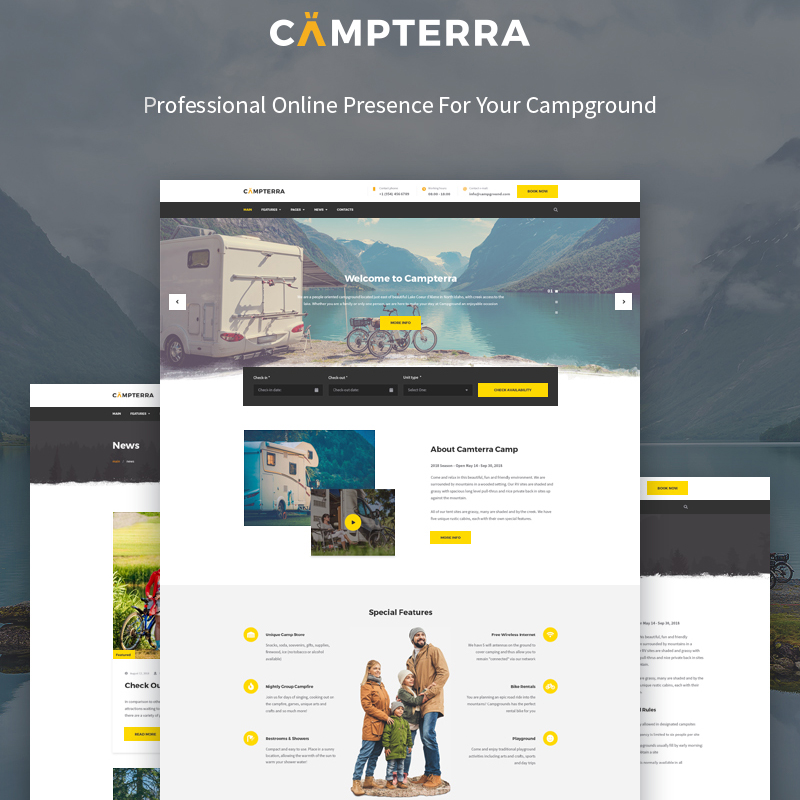 Campterra - Camping WordPress Theme